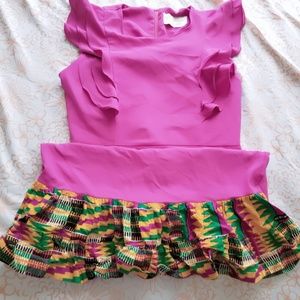 Modern African print/wax dress